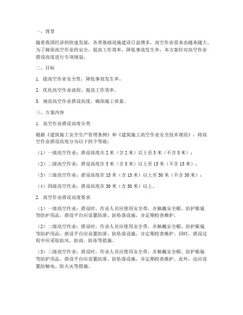 专项方案搭设高度