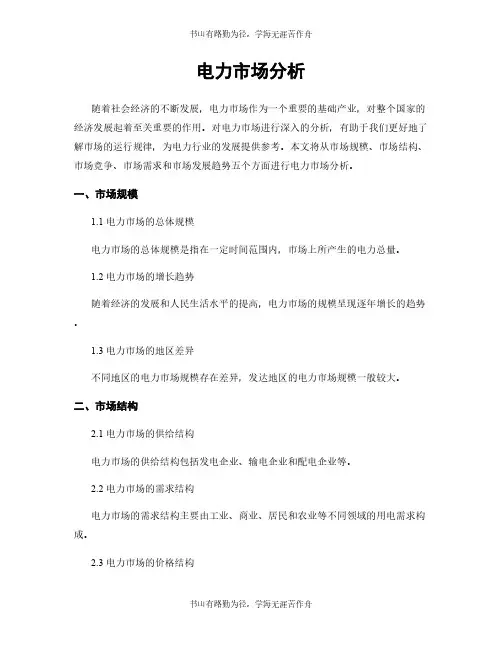 电力市场分析