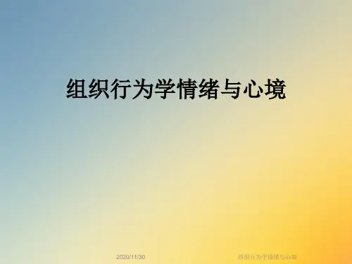 组织行为学情绪与心境