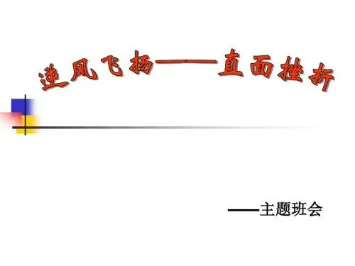 主题班会课件《逆风飞扬--直面挫折》