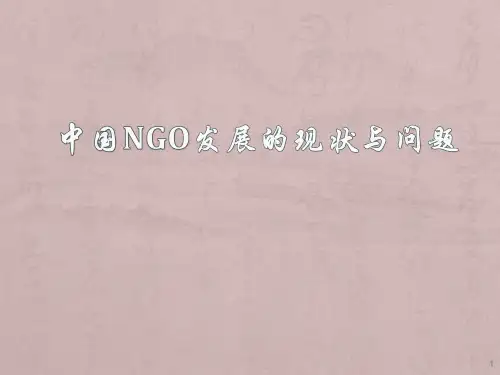 中国NGO发展的现状与问题ppt课件