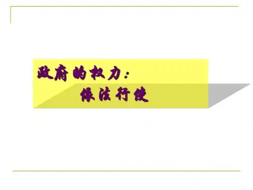 2.4.1政府的权力：依法行使
