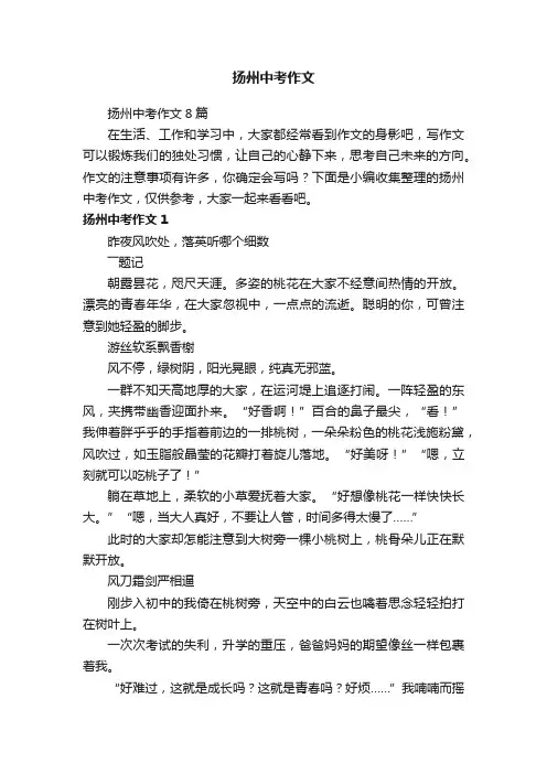 扬州中考作文8篇