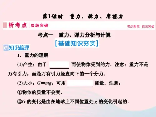 高考物理一轮复习 第二章 相互作用 第1节 重力、弹力、摩擦力 新人教版