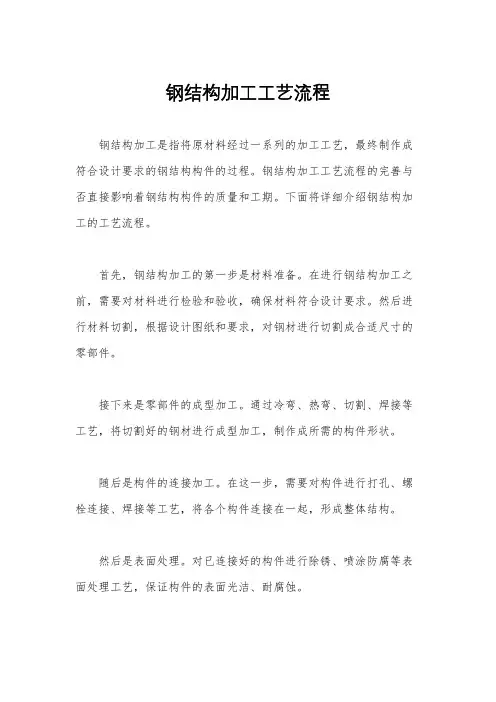 钢结构加工工艺流程