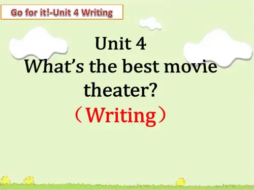 人教版八年级上册英语Unit4_写作课优质课件 (共15张PPT)