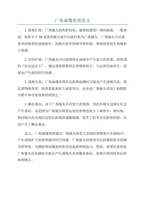 广角成像原理范文