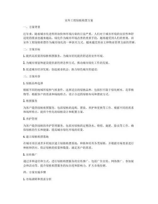室外工程绿植租摆方案