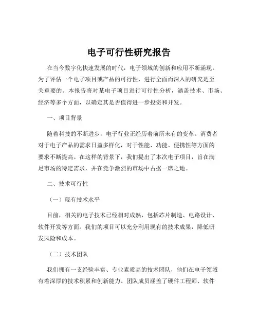 电子可行性研究报告