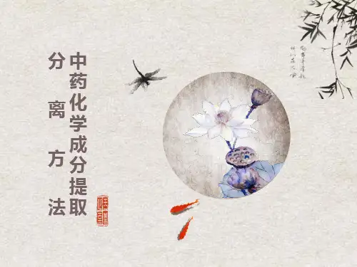 中药化学课件第二章中药化学成分提取分离方法