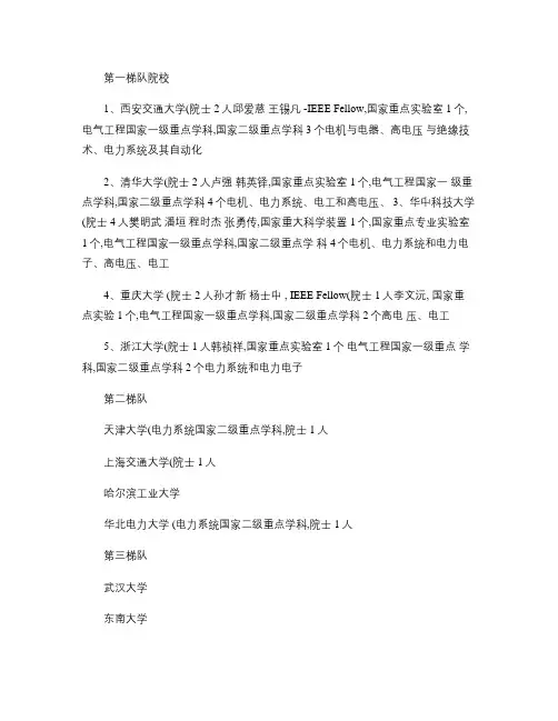 电气工程及其自动化专业考研211985高校排名(精)