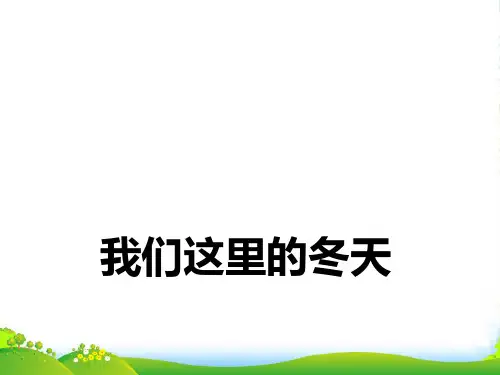 一年级道德与法治上册 第10课 我们这里的冬天课件1 北师大版