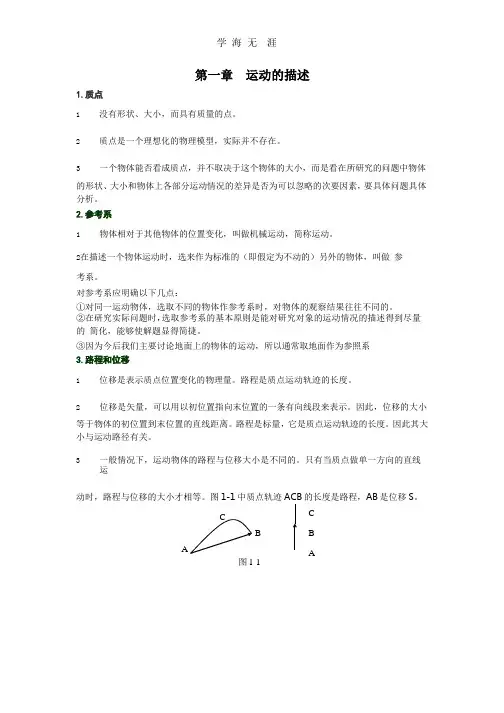 (2020年整理)高中物理学业水平考试复习提纲(文科班).pptx