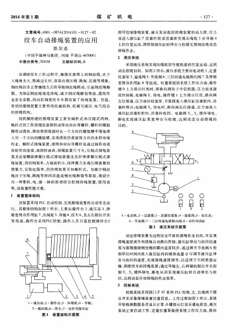绞车自动排绳装置的应用