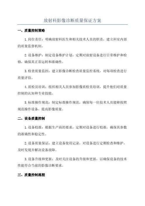 放射科影像诊断质量保证方案