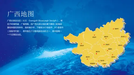 最新可编辑3D立体地图-广西