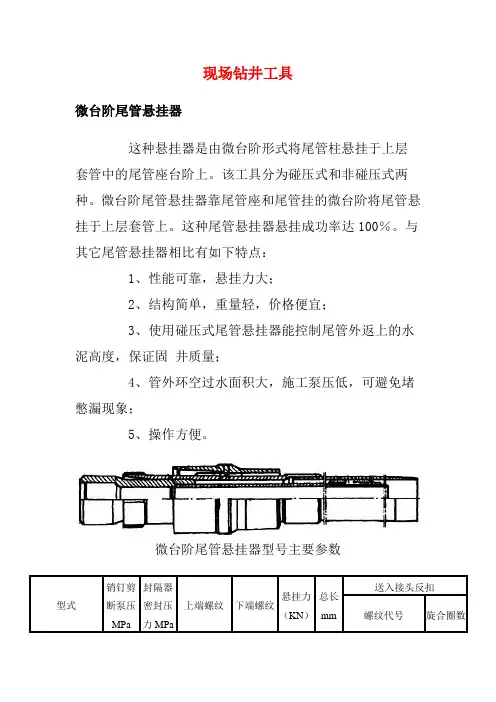 现场钻井工具介绍