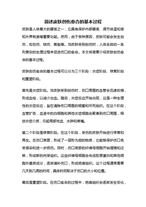 简述皮肤创伤愈合的基本过程