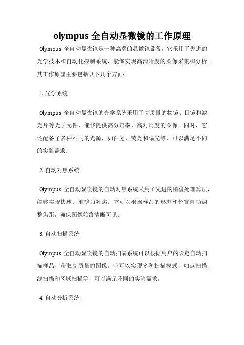 olympus全自动显微镜的工作原理