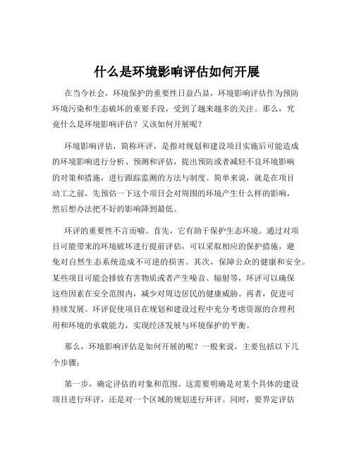什么是环境影响评估如何开展