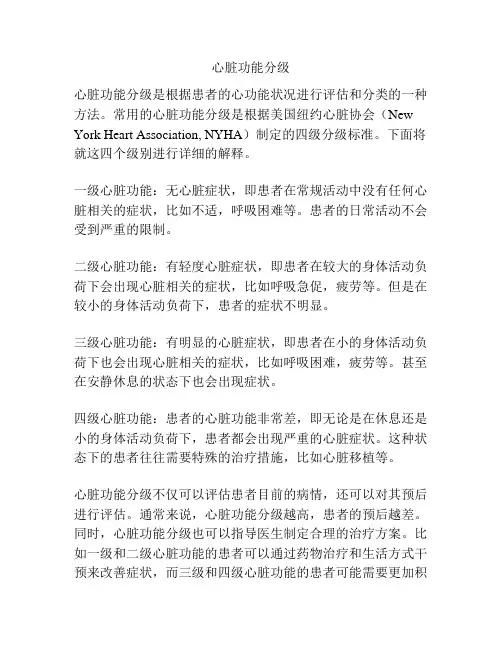 心脏功能分级