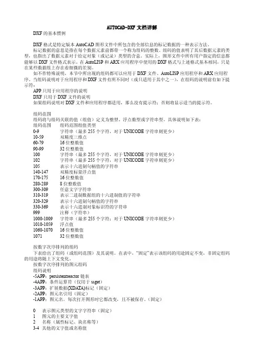 AUTOCAD-DXF文档详解