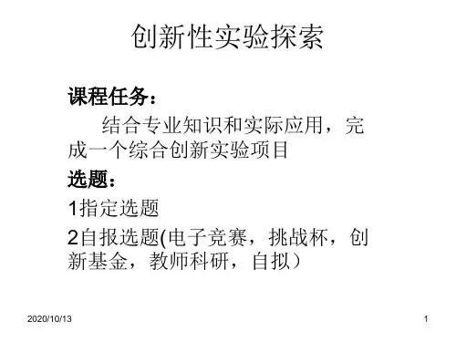 创新性实验探索PPT课件