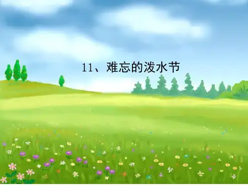 难忘的泼水节(课堂PPT)