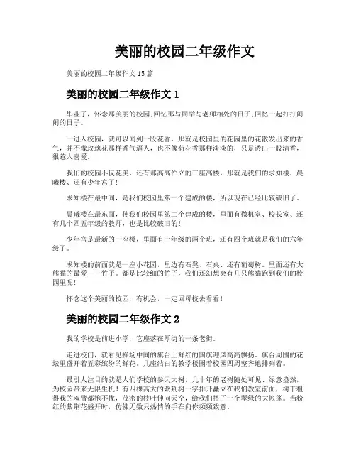 美丽的校园二年级作文