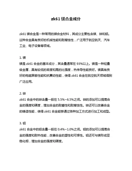 zk61镁合金成分