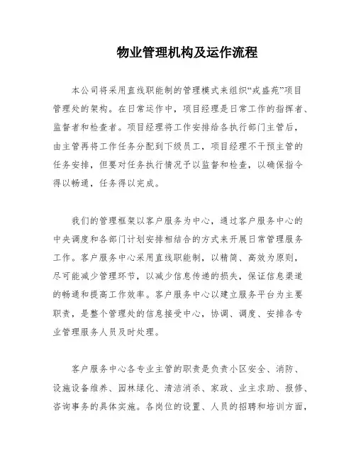 物业管理机构及运作流程