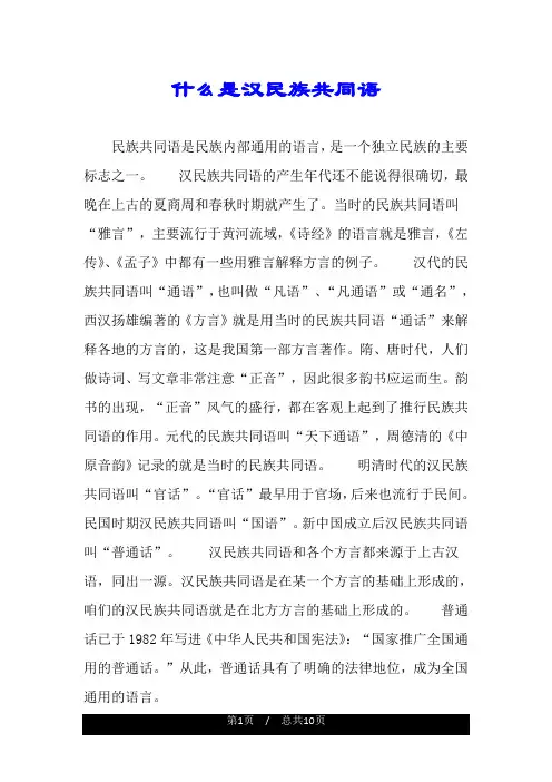 什么是汉民族共同语.doc