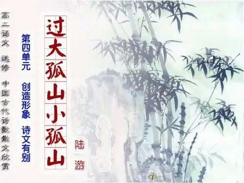 高中语文《过大孤山小孤山》课件