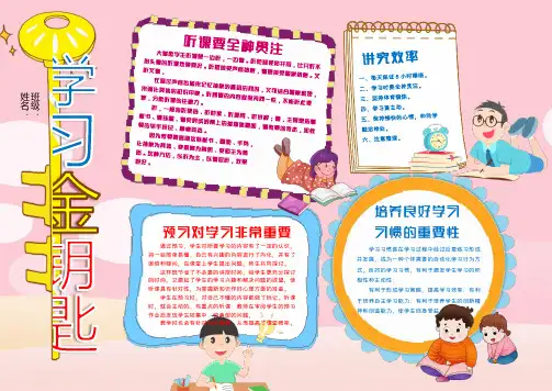 学习金钥匙学习小报手抄报