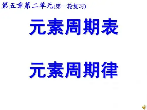 高三化学第一轮复习优秀课件