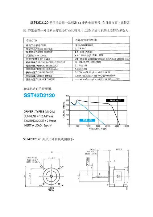 信浓步进电机SST42D2120选型及使用说明