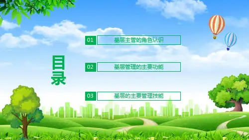 基层干部的角色认识和能力提升角色认知管理基础知识管理技能内容宣讲PPT课件