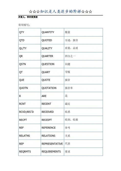 外贸基础英语