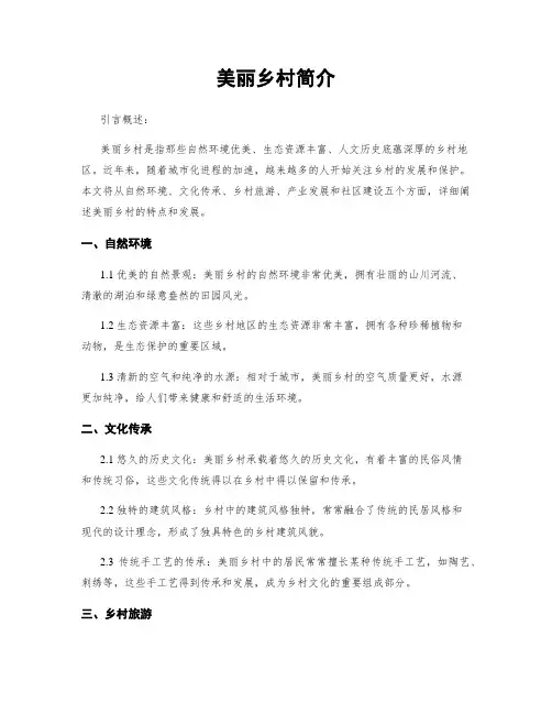美丽乡村简介