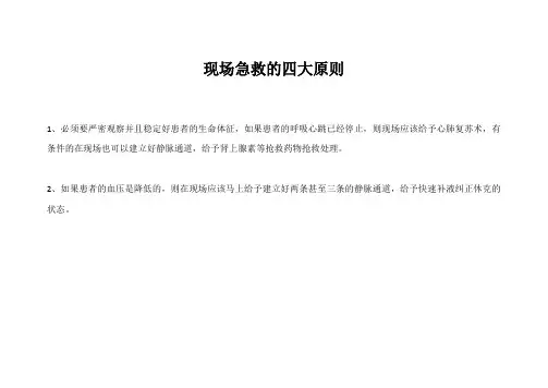 现场急救的四大原则