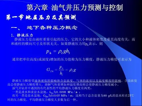 油气井压力预测与控制