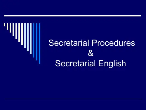 涉外文秘英语 教案 阮蓓怡 se-9