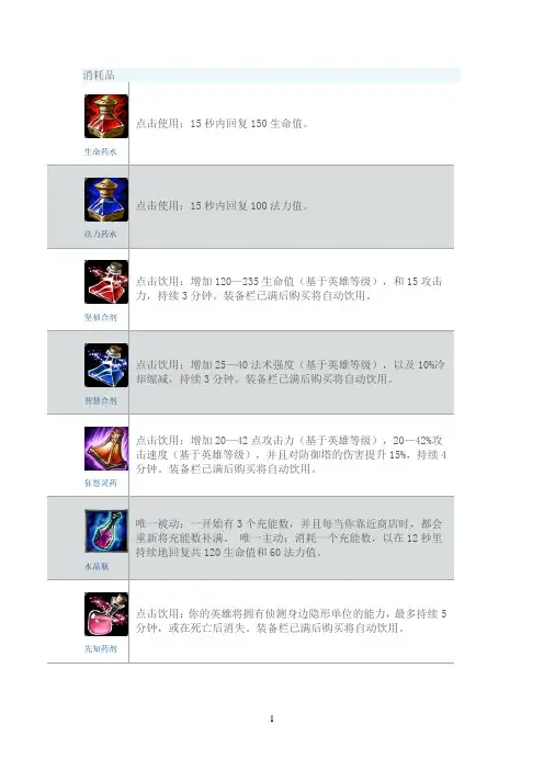 LOL英雄联盟所有装备属性2
