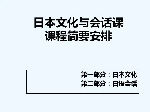 日本文化 自然、人文、宗教信仰 PPT
