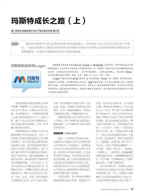 玛斯特成长之路(上)