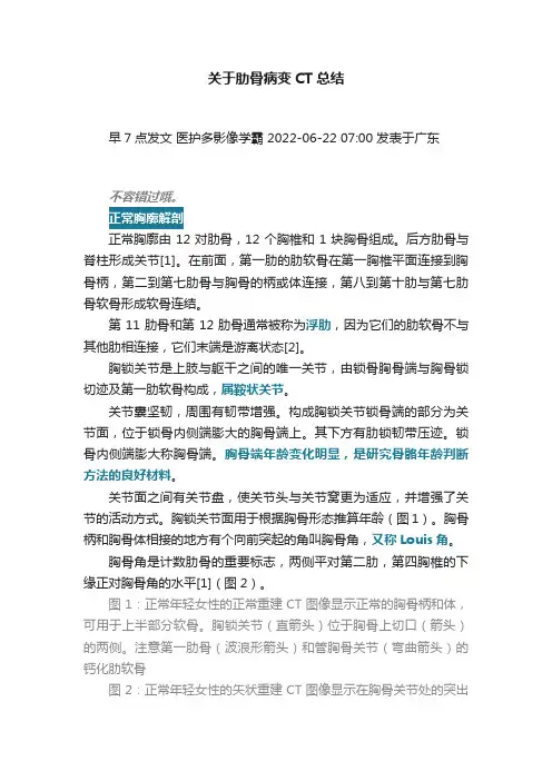 关于肋骨病变CT总结