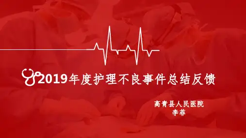2019年度护理不良事件汇总