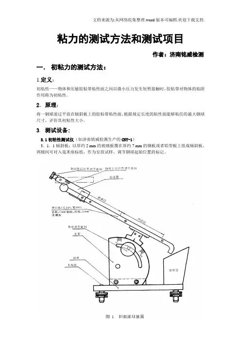 粘力的测试方和测试项目