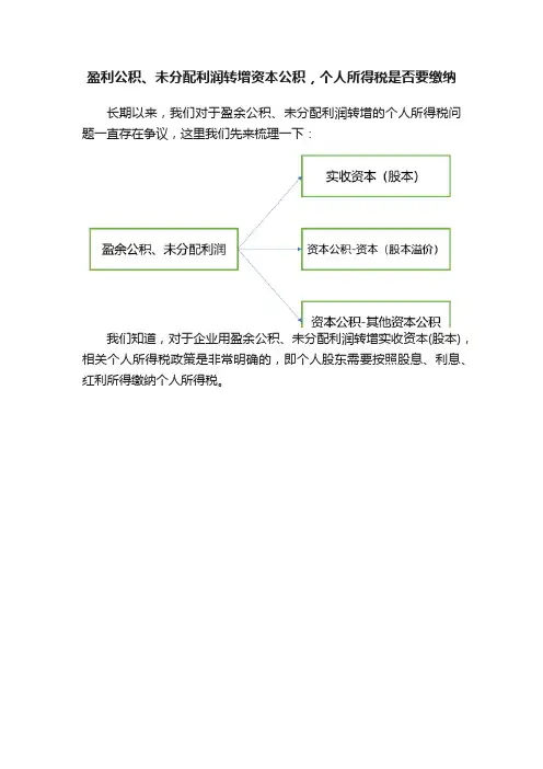 盈利公积、未分配利润转增资本公积，个人所得税是否要缴纳