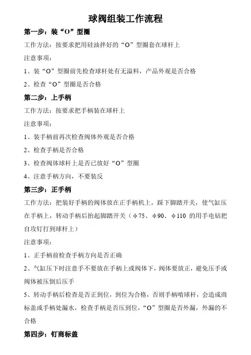 球阀组装